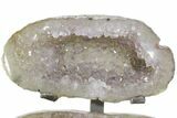 Light Purple Amethyst Jewelry Box Geode With Metal Stand #171861-2